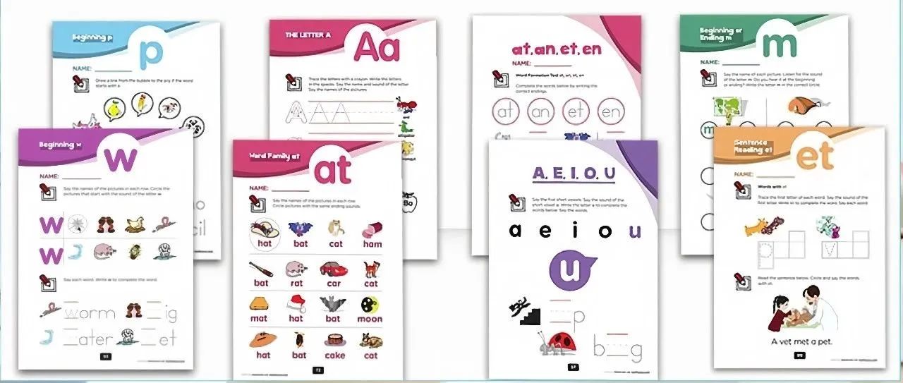 渐进式自然拼读系列教程kiz phonics，图解记忆结合练习实践！