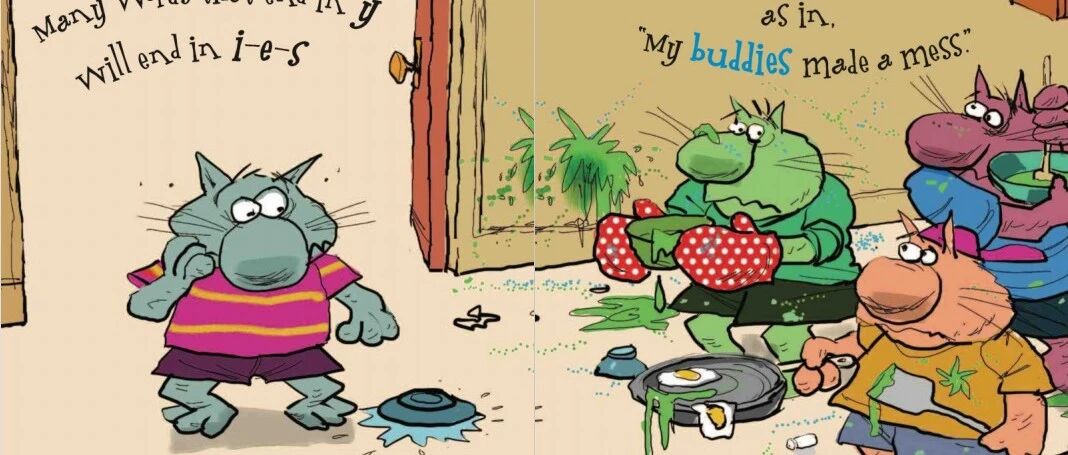 孩子爱看的漫画词汇语法书,覆盖中小学必学的20种语法